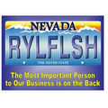 Nevada License Plate Hand Mirror (2.5" x 3.5")